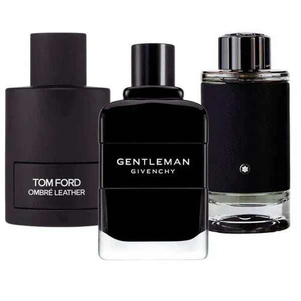 Combo de 3 perfumes Tom Ford Ombre Leather, Givenchy Gentleman, Montblanc Explorer 100ml